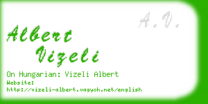 albert vizeli business card